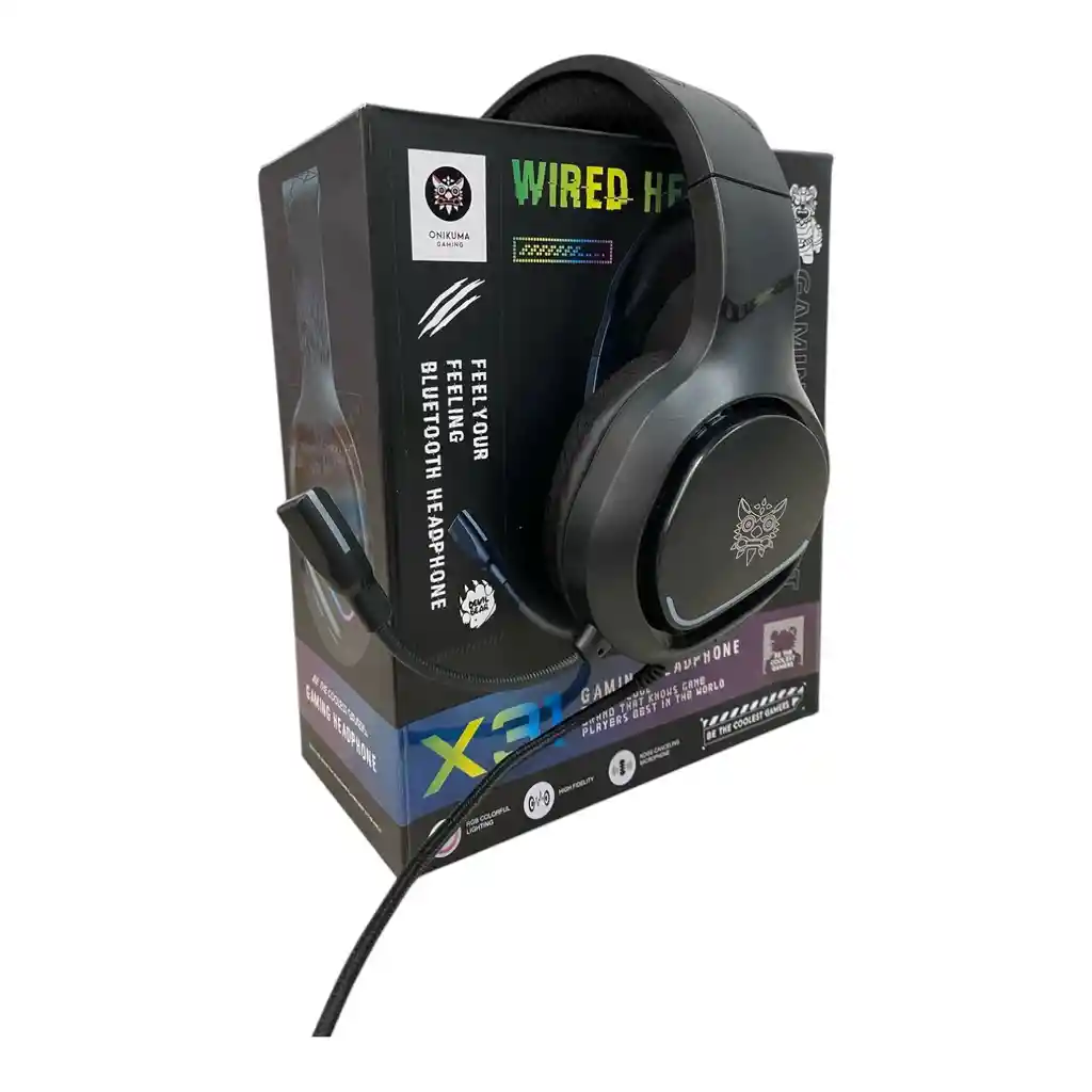 Diadema Auricular Gamer X31 Onikuma Con Luz Rgb