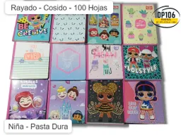 Cuaderno Rayado Cosido 100 Hojas Niña