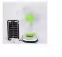 Ventilador Solar Recargable Panel 2 Bombillos Carga Celular Gd-7s12-s