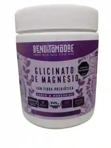 Glicinato De Magnesio Con Fibra Prebiotica X 245 Gms Benditamadre