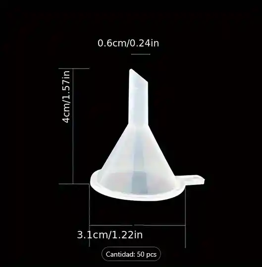 5 Unds Embudos Mini De Plástico Para Rellenar Botellas Pequeñas, Transferir Perfume Y Elementos Esenciales De Laboratorio.