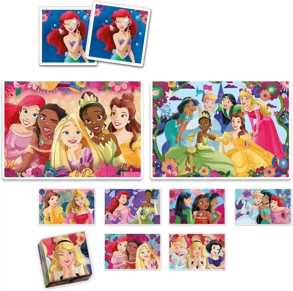 Juego Didácticos Actividades Princesas Disney 4 En 1 Niños