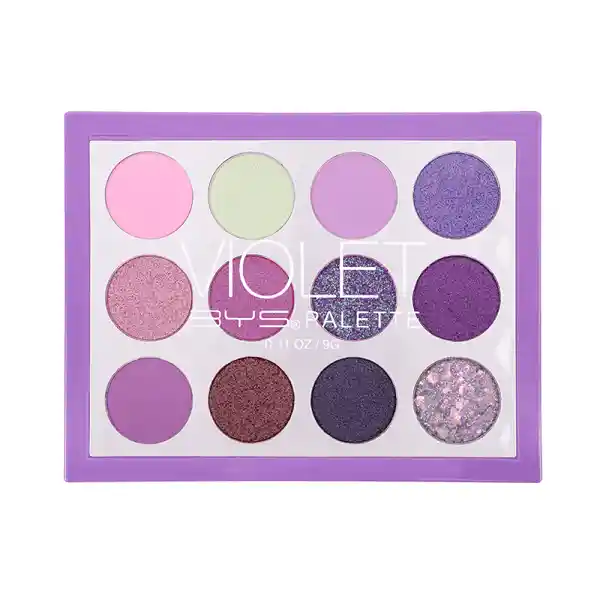 Paleta De Sombras Bys Colour Violet 12 Tonos