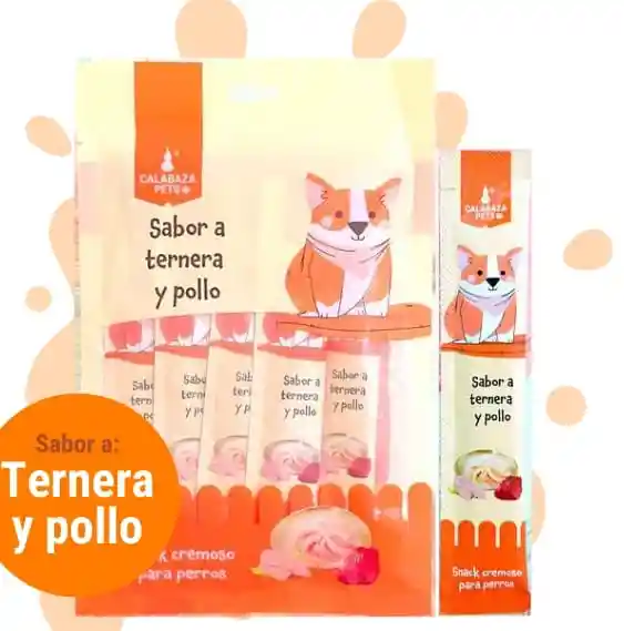 Snack Cremoso Para Perros Sabor A Ternera Y Pollo