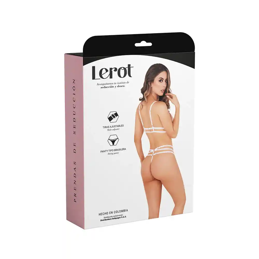 Conjunto Lencería Prisca Lerot Blanco Talla S-m