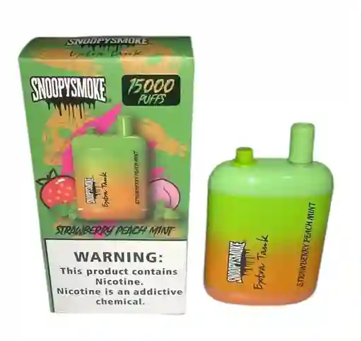 Vape Snoopy 15mil Puffs Fresa Y Durazno Vaper Vapper Vapeador Cigarrillo Electronico