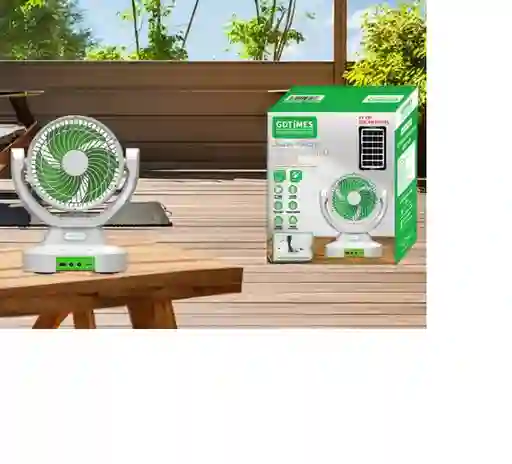 Gdtimes, Ventilador De Mesa Solar De 9 Pulgadas 8023