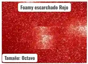 Foami Escarchado Rojo 1/8 X 1 Und