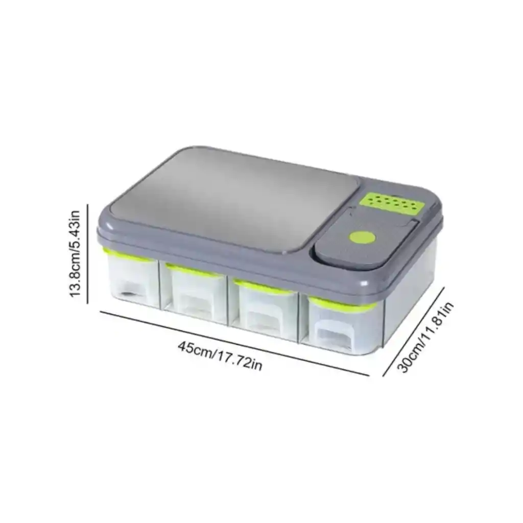 Picador De Veduras Multifuncion 4 Contenedores Y Accesorios