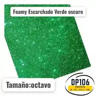Foami Escarchado Verde Oscuro 1/8 X 1 Und