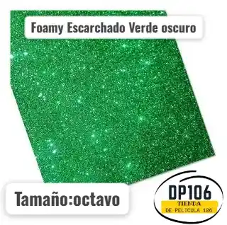 Foami Escarchado Verde Oscuro 1/8 X 1 Und