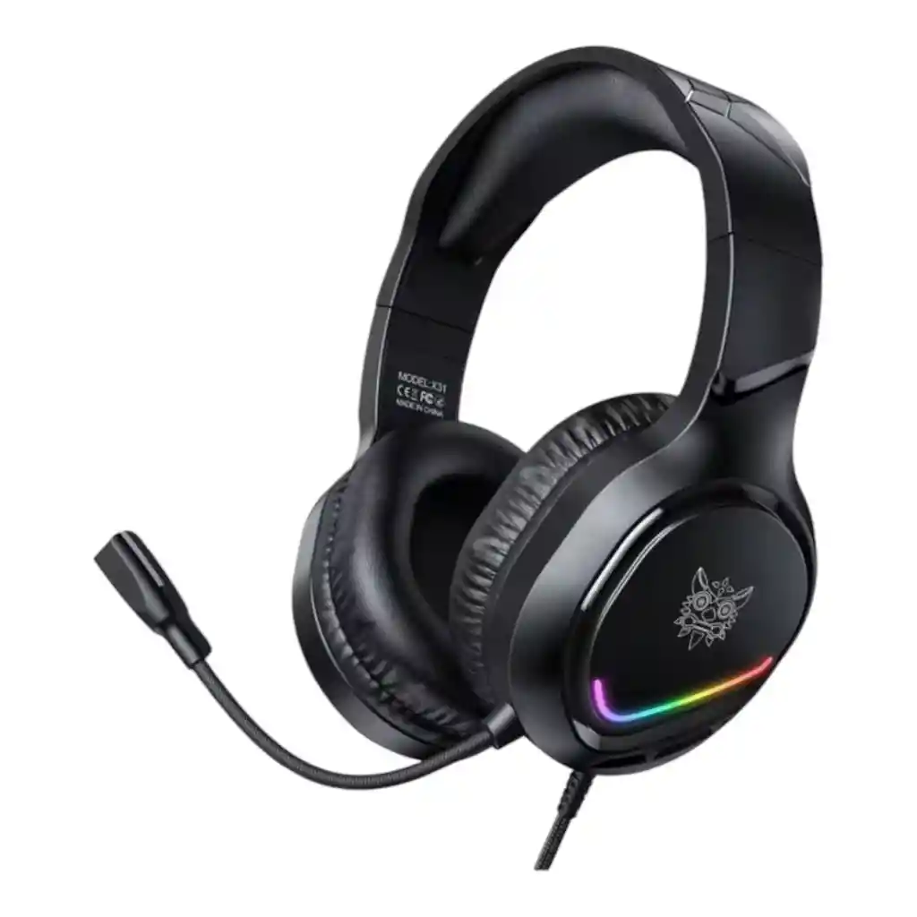 Diadema Auricular Gamer X31 Con Luz Rgb + Soporte Onikuma