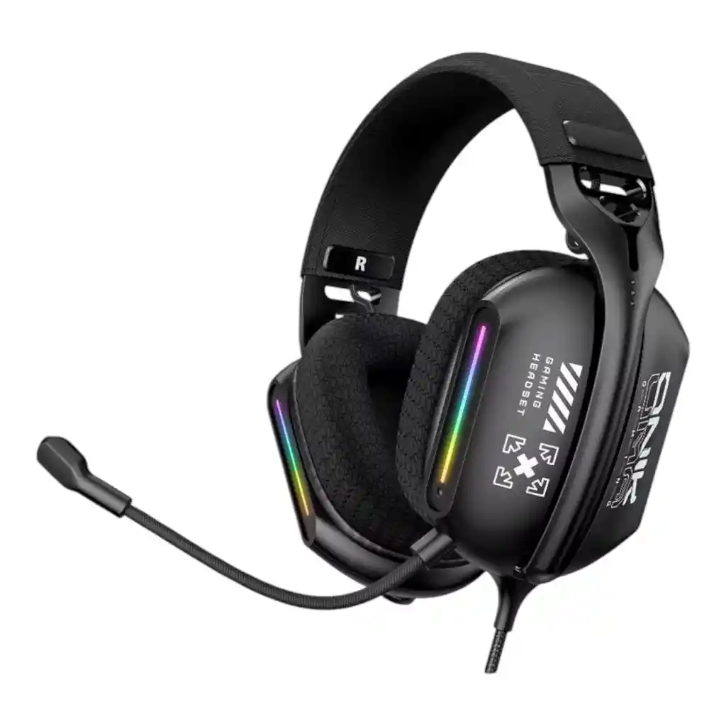 Diadema Auricular Gamer X12 Con Luz Rgb + Soporte Onikuma
