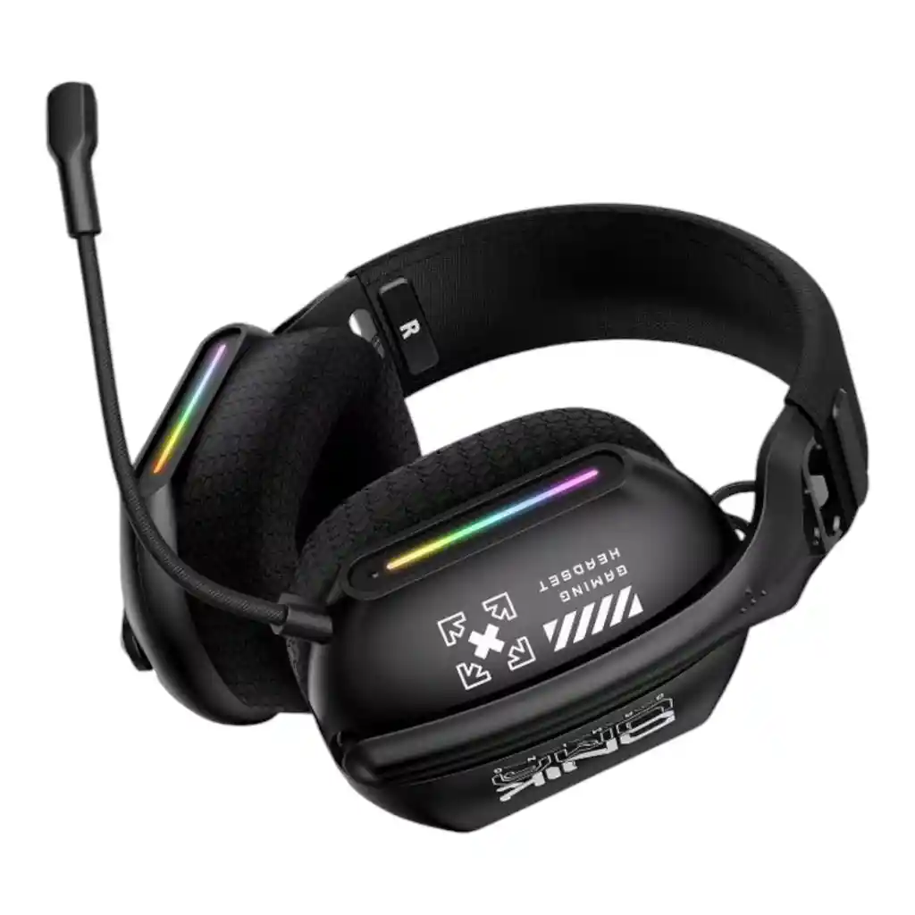 Diadema Auricular Gamer X12 Con Luz Rgb + Soporte Onikuma