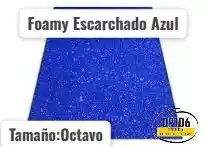 Foami Escarchado Azul Oscuro 1/8 X 1 Und