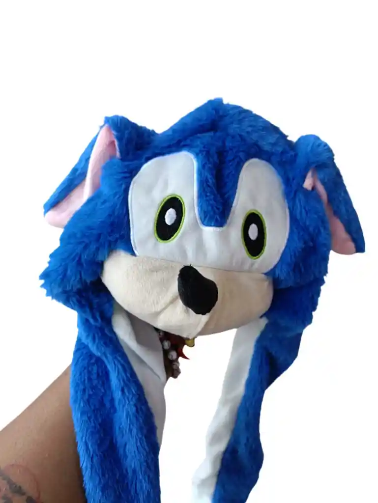 Capucha Luminosa Peluche Sonic