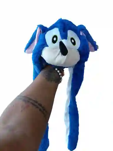 Capucha Luminosa Peluche Sonic