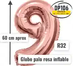 Globo De Numero Palorosa # 9 Tamaño R32