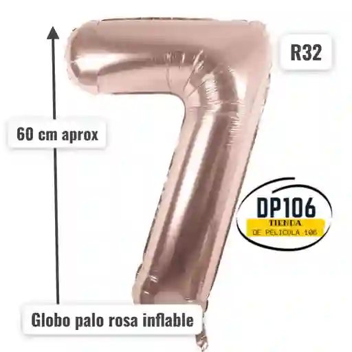 Globo De Numero Palorosa # 7 Tamaño R32