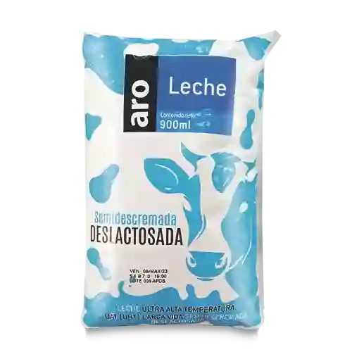 Leche Uat Uht Semidescremada Deslactosada Aro 900ml
