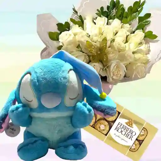 Flores Rosas X24 Y Stitch Dormido