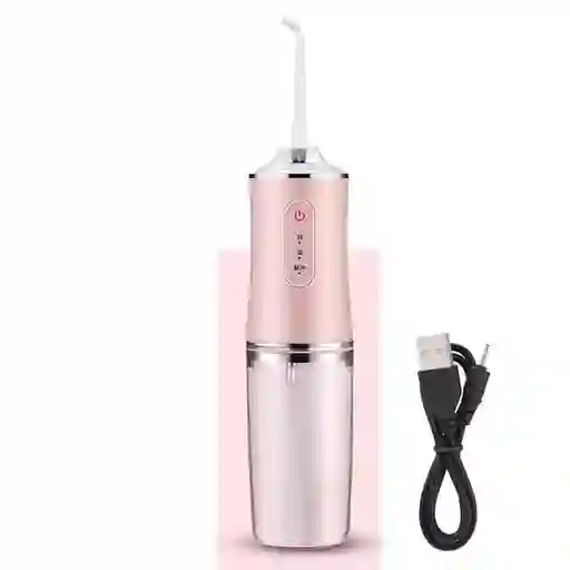 Irrigador Oral Dental Lavado Boca Dientes Recargable Usb Agua Rosa
