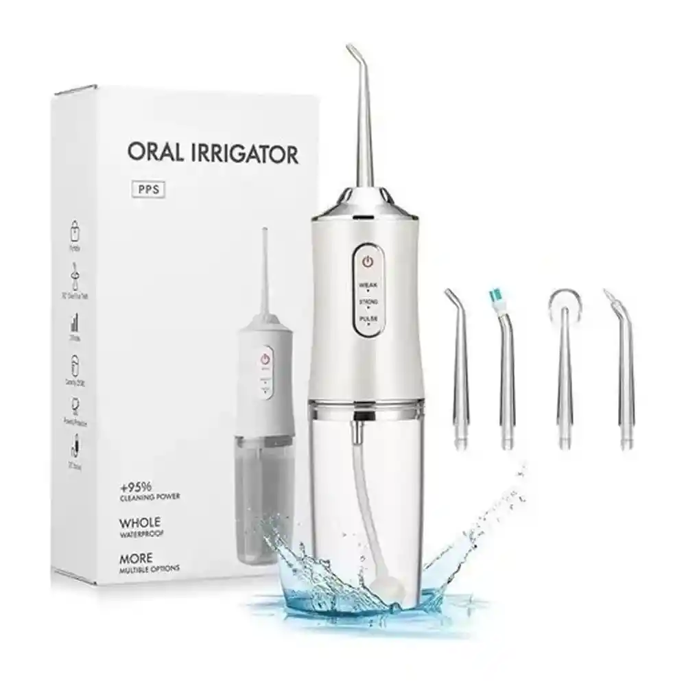 Irrigador Oral Dental Lavado Boca Dientes Recargable Usb Agua Blanco