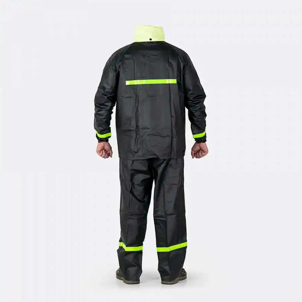 Impermeable Moto Siliconado 2pz Talla M Pvc