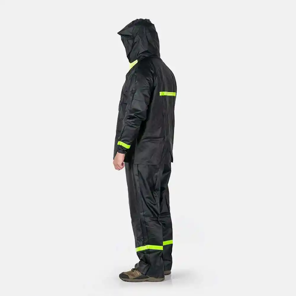 Impermeable Moto Siliconado 2pz Talla M Pvc