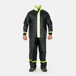 Impermeable Moto Siliconado 2pz Talla L Pvc