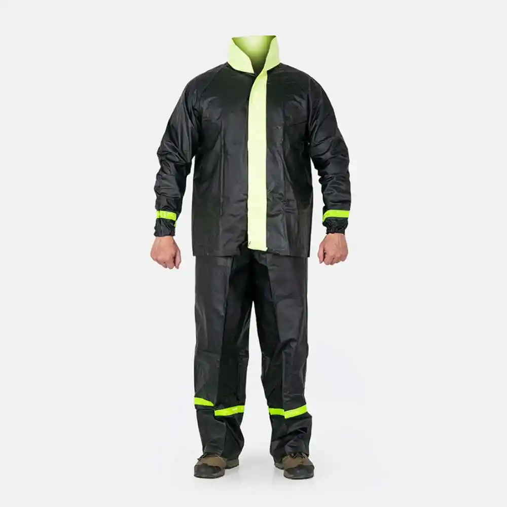 Impermeable Moto Siliconado 2pz Talla L Pvc