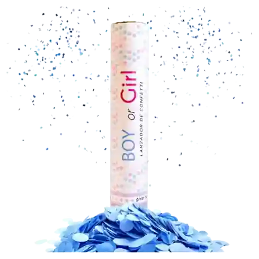 Cañon Lanza Confeti Revelar Genero Niño Boy 30 Cm