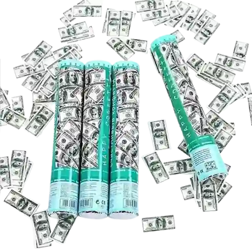 Cañon Lanza Confeti Dólar 30 Cm