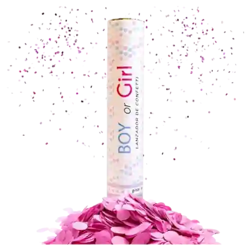 Cañon Lanza Confeti Revelar Genero Niña Girl 30 Cm
