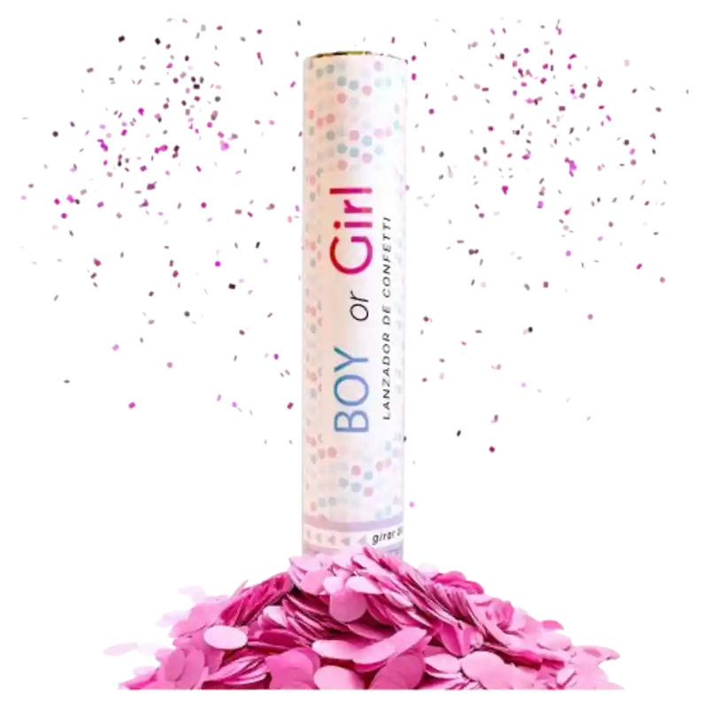 Cañon Lanza Confeti Revelar Genero Niña Girl 30 Cm