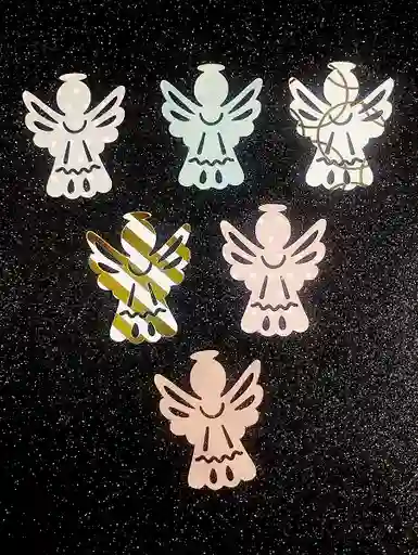 Angeles Decorativos De Papel Troqueleados (4x5) Cms X20 Und