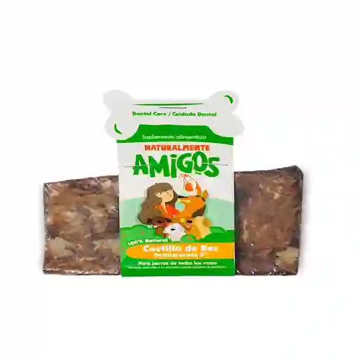 Amigos Hueso Costilla De Res Pequeña 5" Natural Y Deshidratada Para Perros