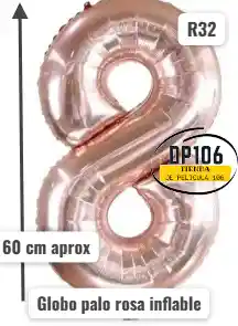 Globo De Numero Palorosa # 8 Tamaño R32