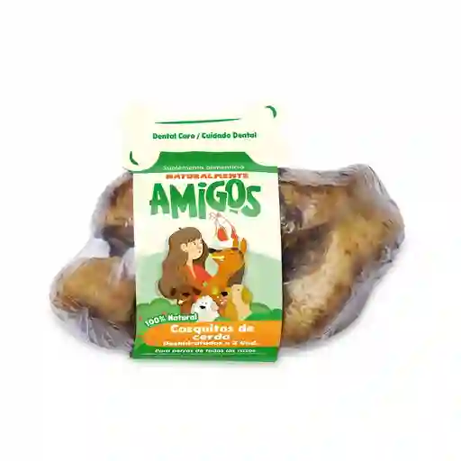Amigos 2 Und De Huesos Casquitos Natural Y Deshidratados Para Perros