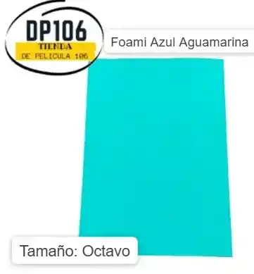 Foami Azul Aguamarina 1/8 X 1 Und