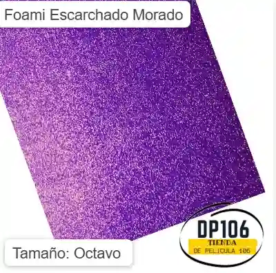 Foami Escarchado Morado 1/8 X 1 Und