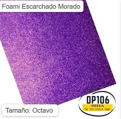 Foami Escarchado Morado 1/8 X 1 Und