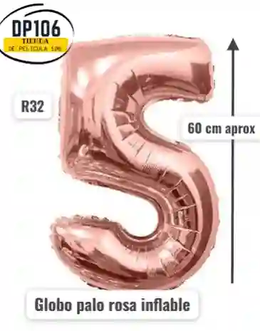 Globo De Numero Palorosa # 5 Tamaño R32