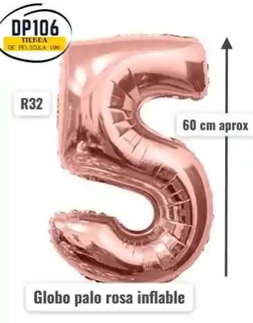 Globo De Numero Palorosa # 5 Tamaño R32