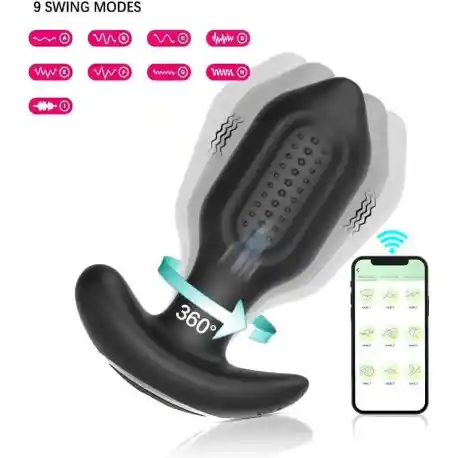 Vibrador Anal De Silicona Líquida Negra App