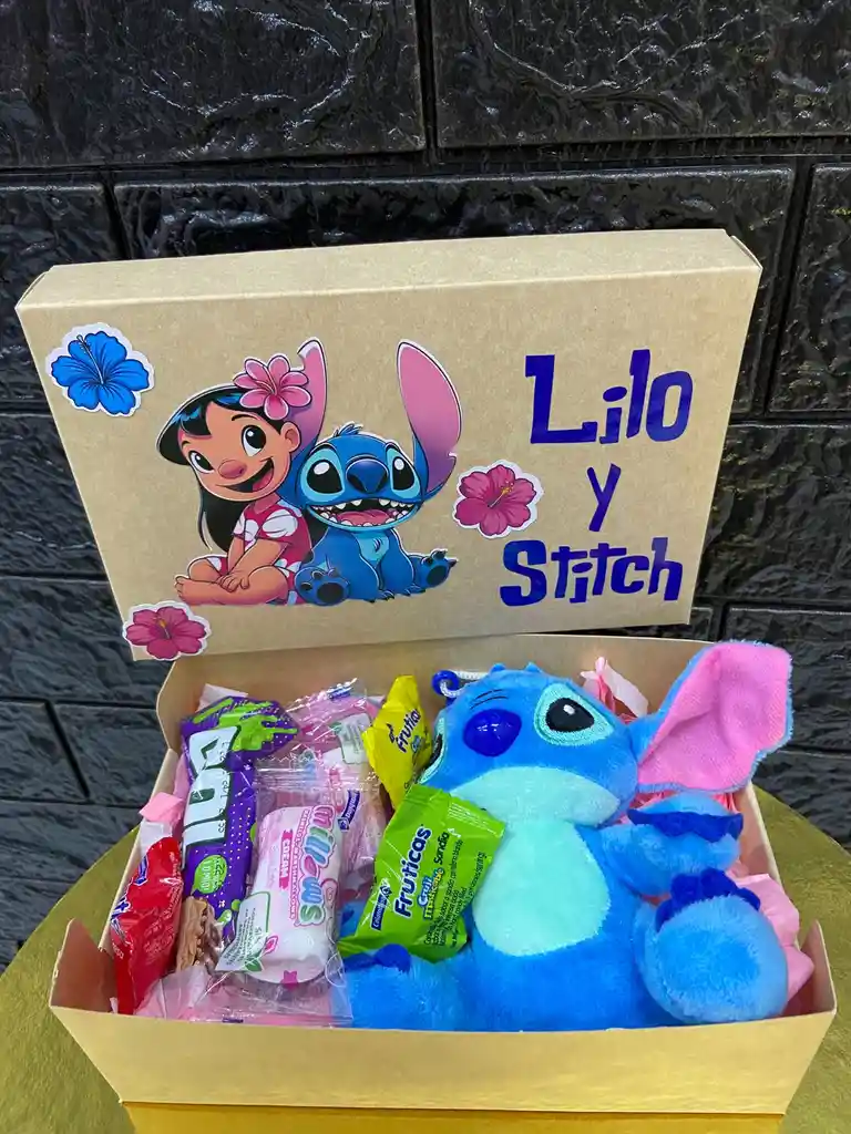Caja Pq 18x13cm Lilo Y Stitch