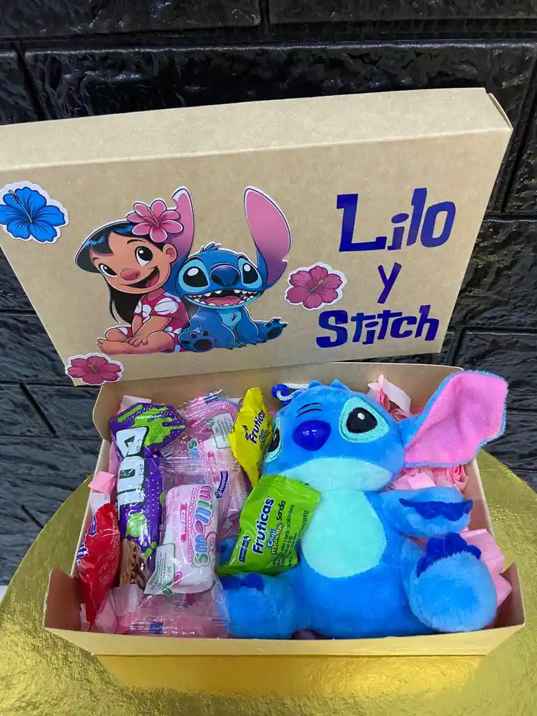 Caja Pq 18x13cm Lilo Y Stitch