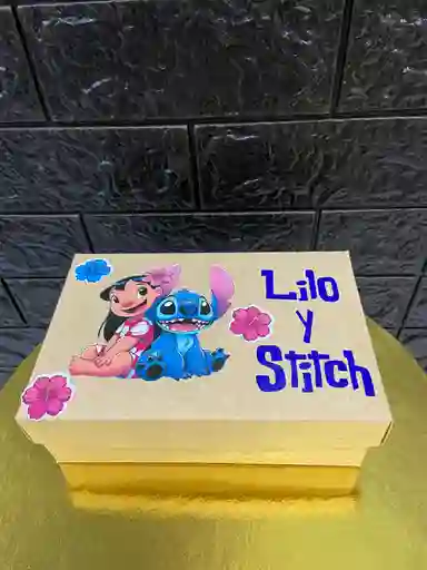 Caja Pq 18x13cm Lilo Y Stitch