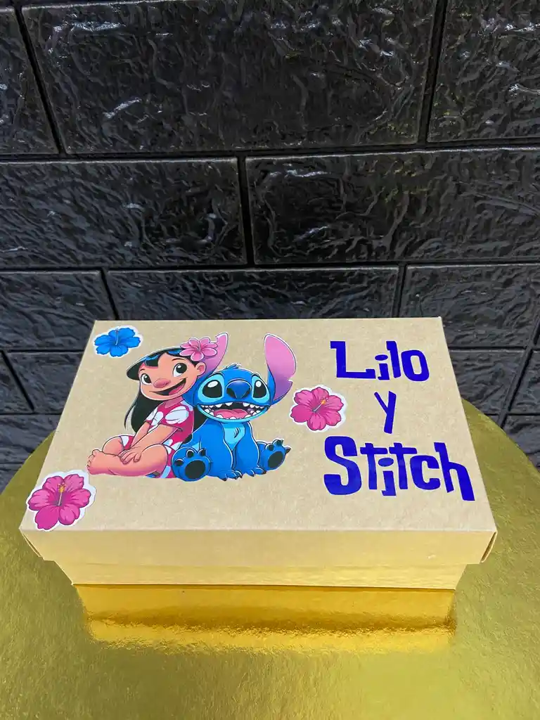 Caja Pq 18x13cm Lilo Y Stitch