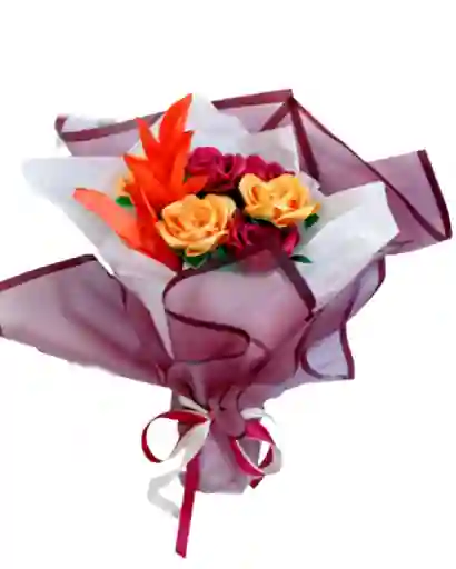 Ramo De Rosas Amatista Eterna